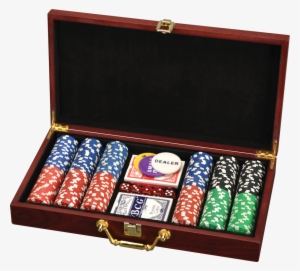 300 Chip Poker Set In Rosewood Box