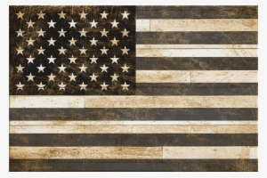 "black And White American Flag" Premium Canvas - Usa Flag