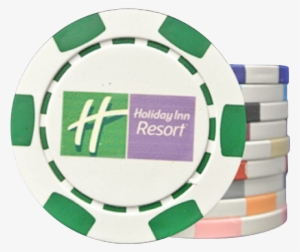 6 Stripe Custom Direct Print Poker Chips - Holiday Inn