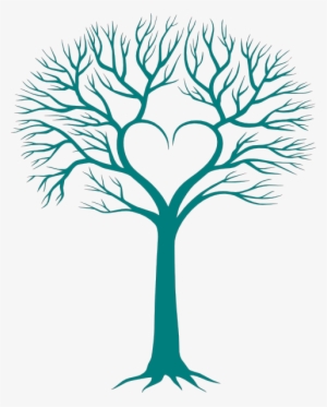 Family Tree With Heart Clip - Family Tree With Heart