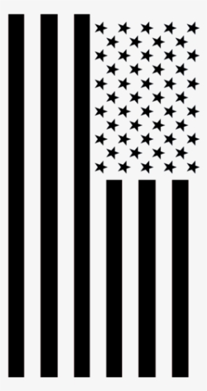 Black And White American Flag Png Download - Black America Flag Png