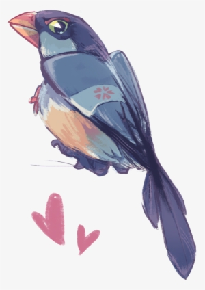 Some Hatoful Bird Doodles I Finally Actually Bought - Eastern Bluebird