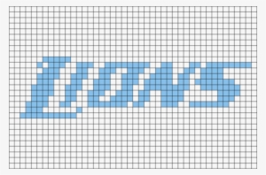 Detroit Lions Logo Pixel Art
