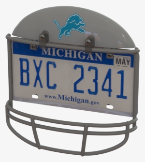 Detroit Lions Helmet Frame - 2009 Michigan Mi Handicapped License Plate Tag 3101f2