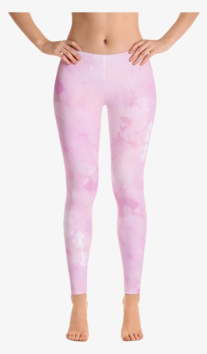 Pink Watercolor Leggings - Baby Blue Leggings For Women