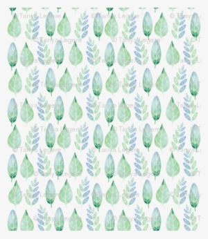 Watercolour Leaves Pattern - Watercolour Leaf Pattern 11oz White Mug Design