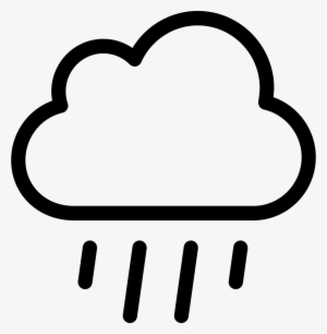 Cloud With Rain Drops Comments - Transparent Background Rain Icon
