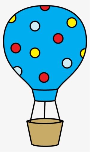 Colorful Polka Dot Hot Air Balloon - Hot Air Balloon Clipart