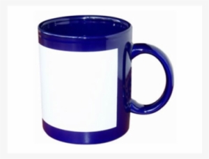 Blank Blue Printable Mug / - White Patch Blue Mug