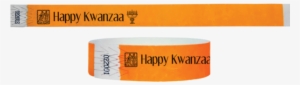 3/4" Tyvek Happy Kwanzaa Wristbands - Tyvek