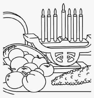 Kwanzaa And The Fresh Fruit Coloring Pages - Kwanzaa Coloring Page