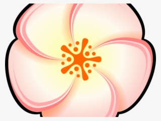 Peach Flower Clipart - Clip Art