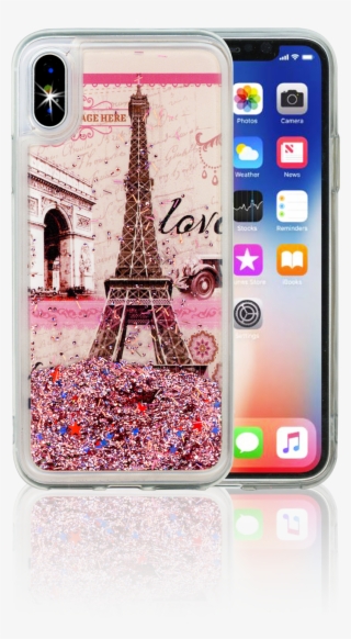 Iphone X Mm Water Glitter Paris