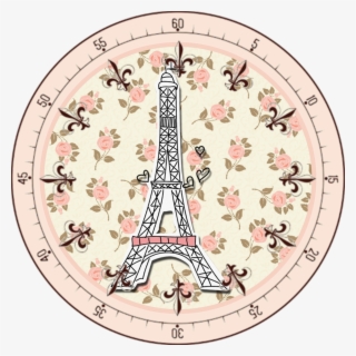 Eiffel Tower Clock Face - Vintage Carnival Game Wheel