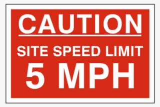 5 Mph Site Speed Limit Sign
