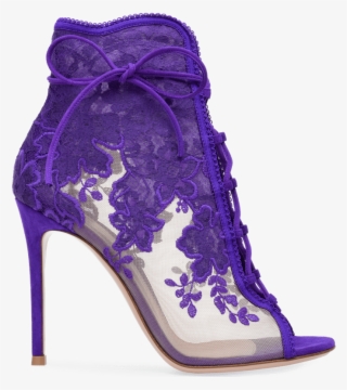 Protagonist Handcrafted In Purple Suede Embroidered - Shoe