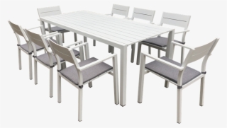9 Piece Aluminium Coral Bay Dining Setting - Garden Furniture