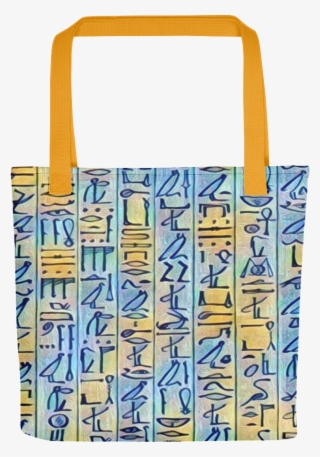 Egyptian Hieroglyphics Blue/gold Tote Bag - Egyptian Hieroglyphic Dictionary By Budge E A Wallis