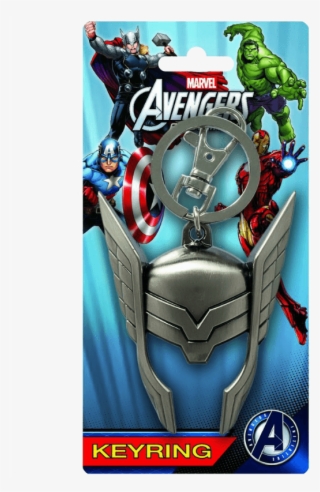 Marvel Thor Helmet Pewter Keyring - Marvel Pewter Key Ring Thor Helmet