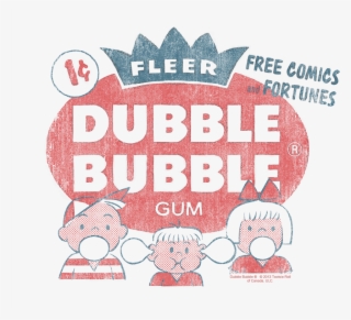 Dubble Bubble One Cent Juniors T-shirt - Dubble Bubble Logo 1920s