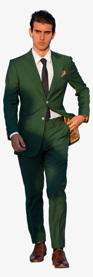 The Regal Forest Green Suit - Dark Olive Green Suit