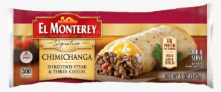 Ruiz Foods Supreme Shredded Chimichanga Steak And Cheese, - El Monterey Supreme Chimichanga, Monterey Shredded