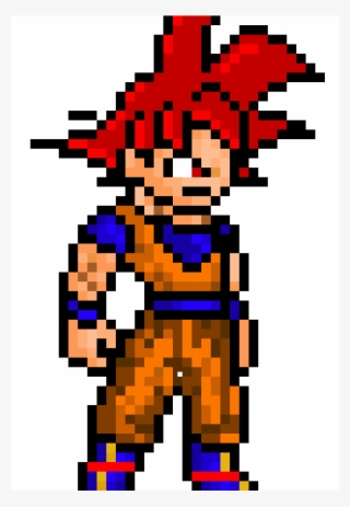 Goku Super Saiyan - Ssg Goku Pixel Art
