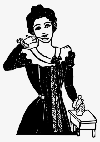Woman With Medicine Clip Art - Illustration