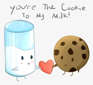 Sctext Text Cookie Milk Cute Love Drawing Ftestickers - You Are The Milk To My Cookie