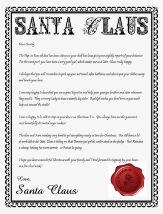 Santa Claus Seal Png Graphic Royalty Free - Letters From Santa