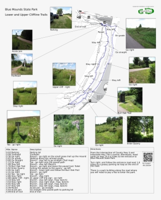 Printable Trail Map In Png Format - Blue Mounds State Park