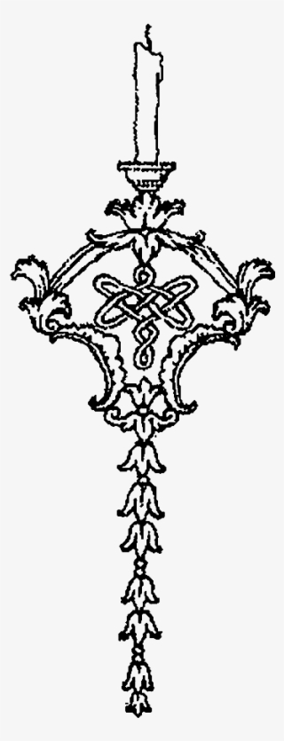 Candle Sconce Illustration - Cross