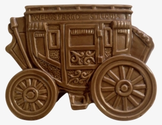 Rare Vintage Rubens Wells Fargo Stagecoach Planter - Carriage