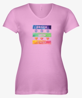 Splash Peace Love Casa Ladies V-neck Short Sleeve