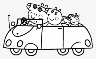 Peppa Pigs Car Coloring Pages