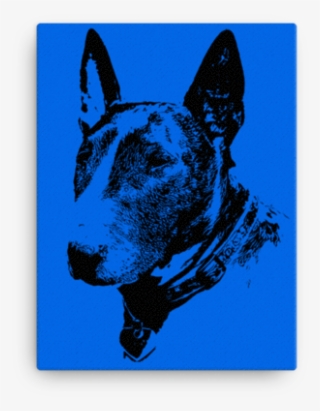 Bull Terrier Duotone Comic Canvas - Bullterrierhund Post-it Klebezettel