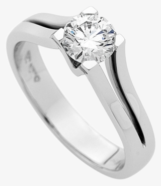 Double Split Solitaire Round Brilliant Diamond Ring - Pre-engagement Ring