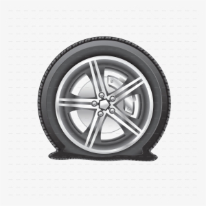 Vector Effect Tyre - Flat Tire Clipart