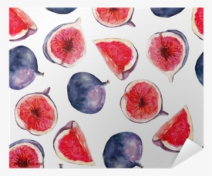 Fig Fruit Watercolor Seamless Pattern - Kreslené Tapety S Ovocem