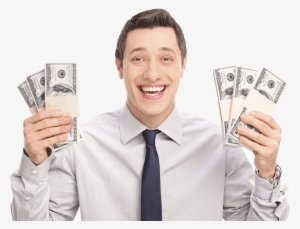 Man With Cash - Guy With Money Png