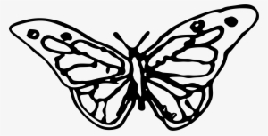 Drawn Butterfly Big - Hand Drawn Butterfly Png