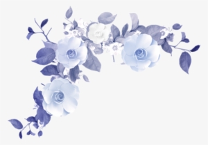 Gliterowe Dodatki Bez Tła - Blue Floral Clip Art