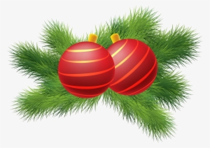 Decor With Red Balls Png Best Web - Natal Png