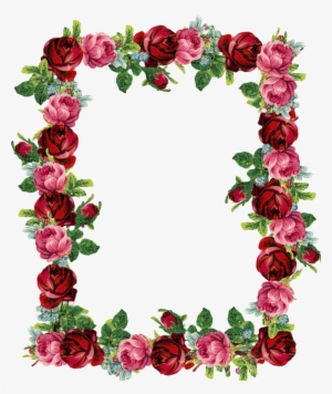 Red Flower Clipart Flower Transpa Background - Rose Clip Art Borders