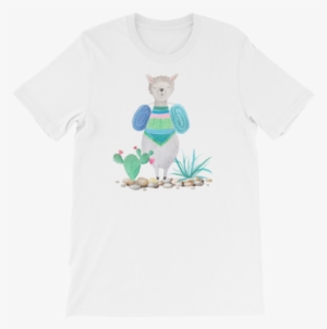 Watercolor Cute Llama Print - T-shirt