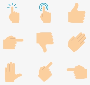 Hands And Gestures - Vector Finger Icon
