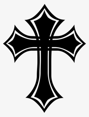 Gothic Clipart Transparent - Black And White Gothic Cross