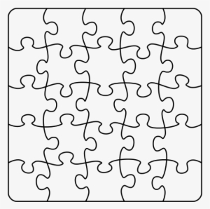 Jigsaw Puzzle A4 5 X - Puzzle Black And White Clipart