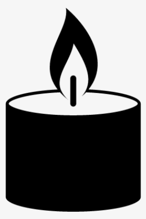 Candle Burning Flame Vector - Scented Candle Icon