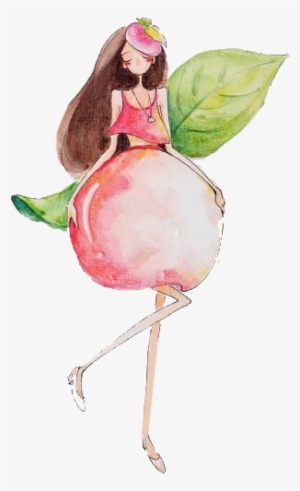 Png Royalty Free Stock Fruit Peach Cartoon Skirt Transprent - Peach